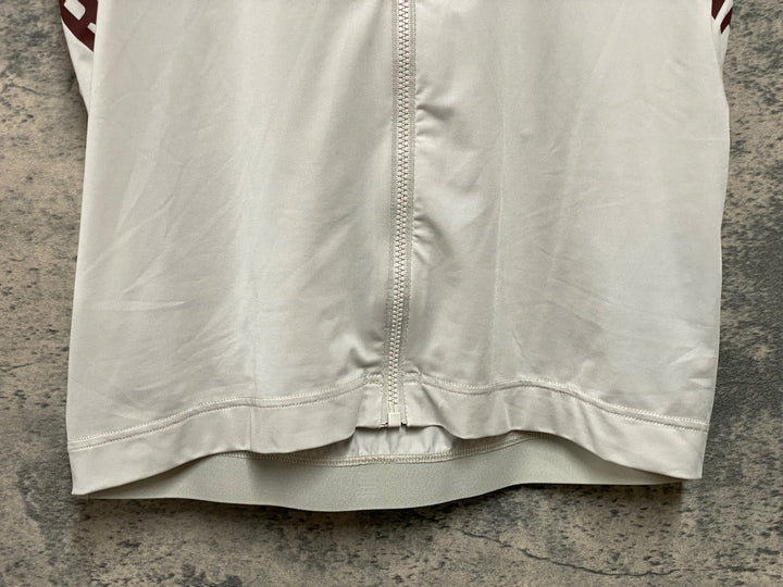 JM528 ラファ Rapha MEN'S PRO TEAM AERO JERSEY 半袖 サイクルジャージ オフホワイト L ※ほつれ