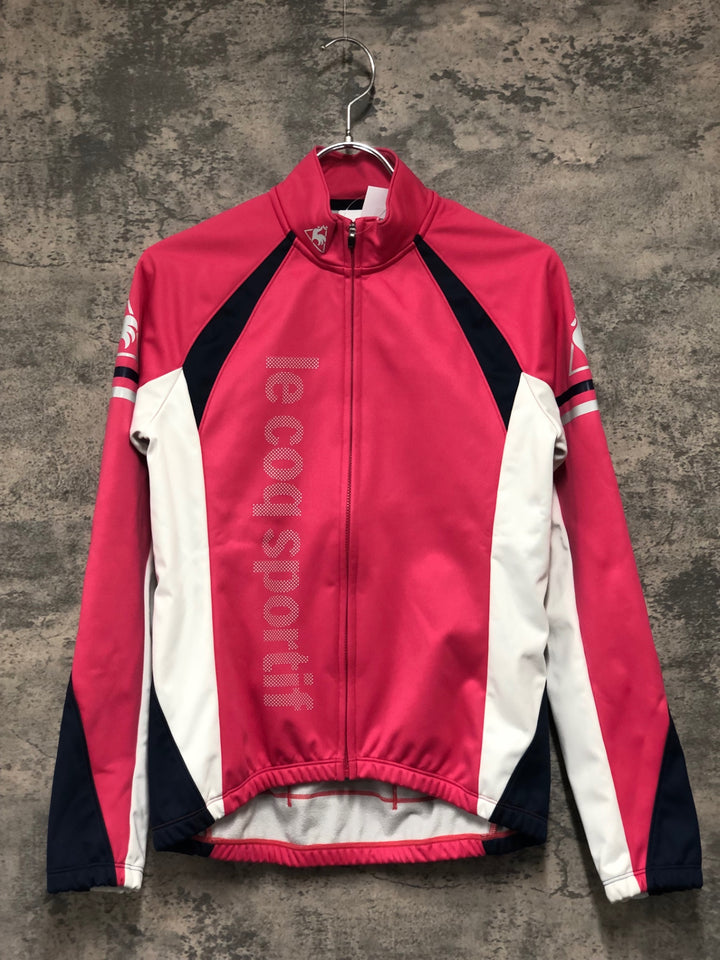 JF467 ルコックスポルティフ le coq sportif 長袖サイクルジャケット ピンク L 裏起毛 レディース