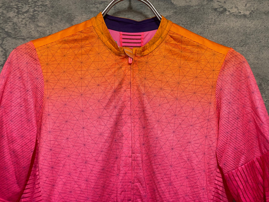 JX638 ラファ Rapha ODE TO THE SUN SOUPLESSE FLYWEIGHT JERSEY 半袖 サイクルジャージ オレンジ パープル レディース S