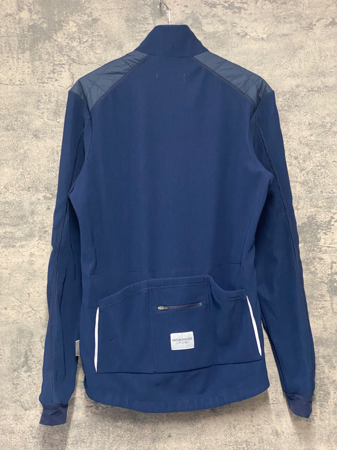 JY600 カフェドシクリステ CAFE DU CYCLISTE Leonie Men 長袖 サイクルジャケット 紺 L 中綿 ダウン
