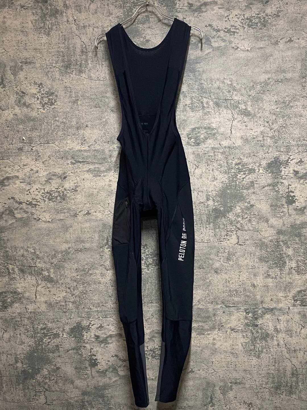 KA896 プロトンドパリ PELOTON DE PARIS ビブタイツ 黒 M サイドポケット 裏起毛