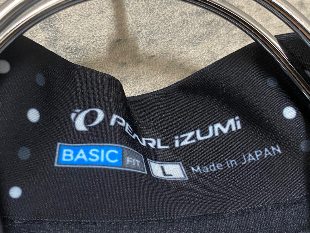 JZ253 パールイズミ PEARL iZUMi BASIC FIT 長袖 サイクルジャージ 黒 白 L 裏起毛