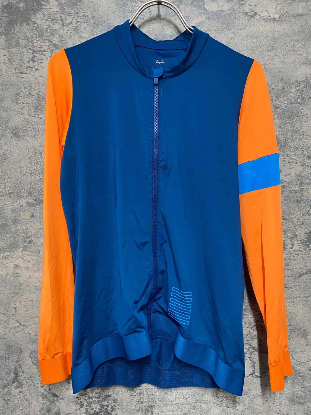 JM809 ラファ Rapha PRO TEAM LONG SLEEVE TRAINING JERSEY 長袖 サイクルジャージ 青 オレンジ L