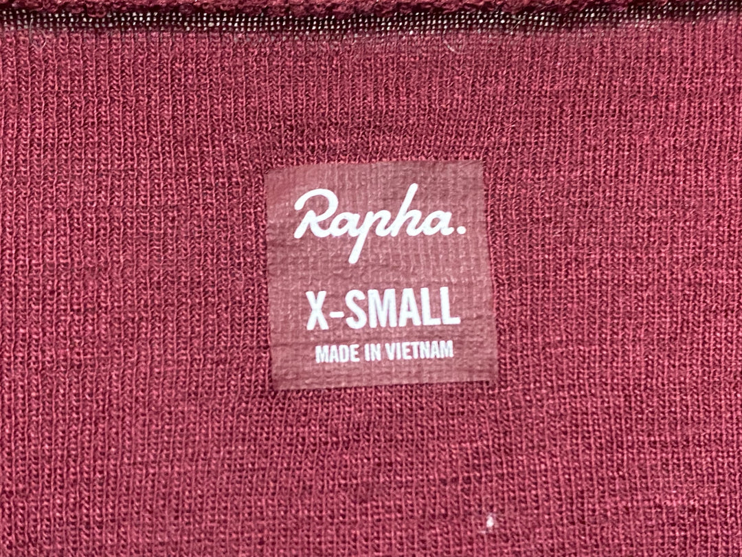 KL467 ラファ Rapha WOMEN'S MERINO BASE LAYER - LONG SLEEVE 長袖 ベースレイヤー バーガンディ XS ※動物の毛