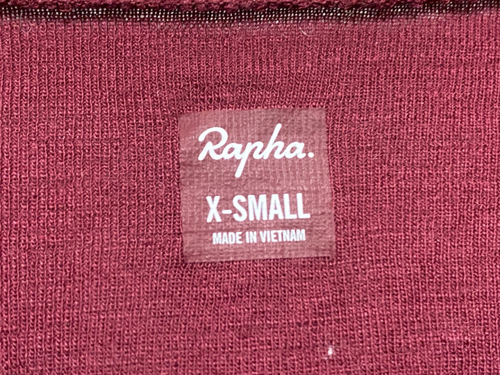 KL467 ラファ Rapha WOMEN'S MERINO BASE LAYER - LONG SLEEVE 長袖 ベースレイヤー バーガンディ XS ※動物の毛