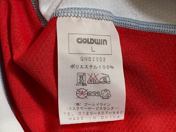 KG092 ゴールドウィン GOLDWIN 半袖 サイクルジャージ 白 L ※ほつれあり