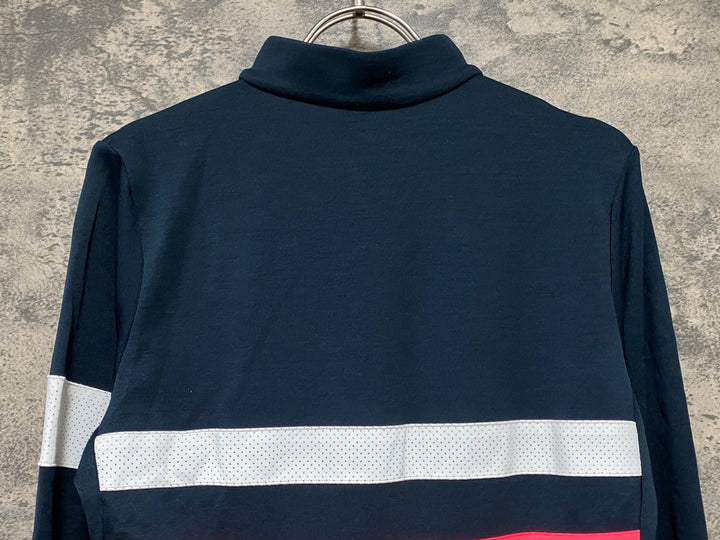 KH993 ラファ Rapha BREVET LONG SLEEVE JERSEY 長袖 サイクルジャージ 紺 S