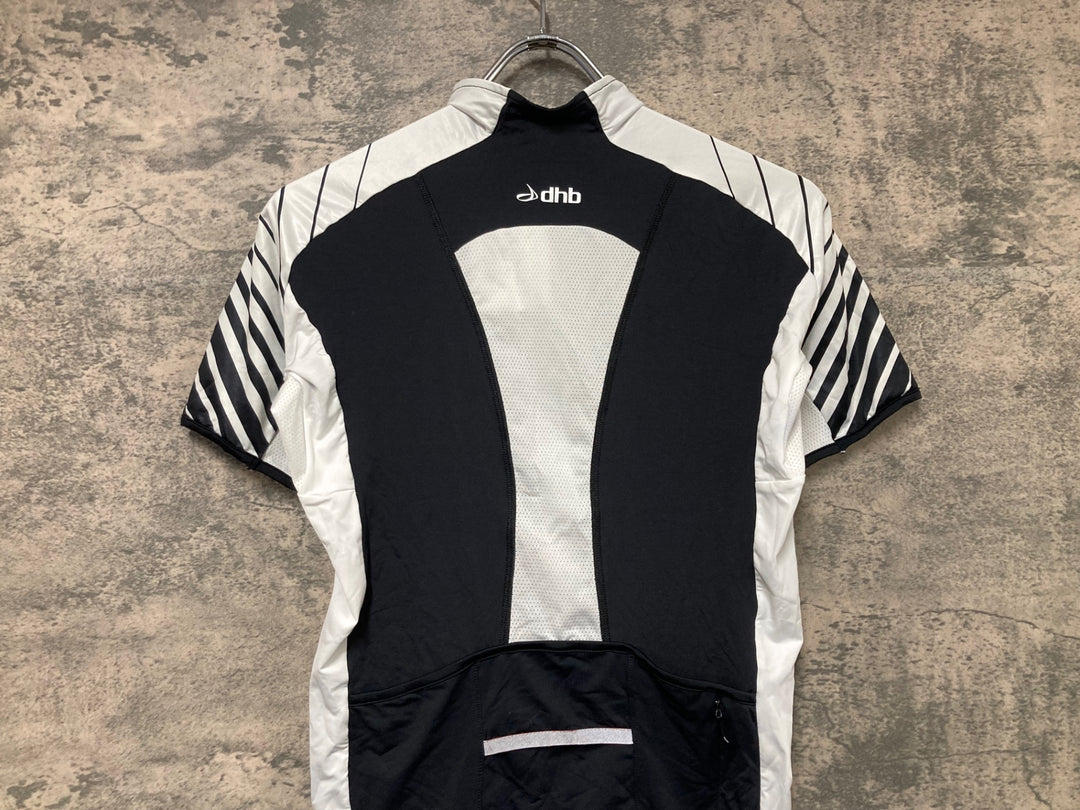 JS972 dhb 半袖 サイクルジャージ 黒 白 XS
