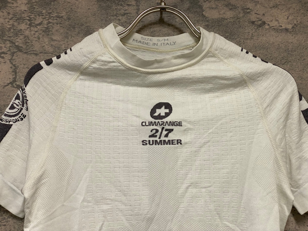 KC809 アソス assos SS.skinFoil summer 2/7 半袖 ベースレイヤー 白 S/M