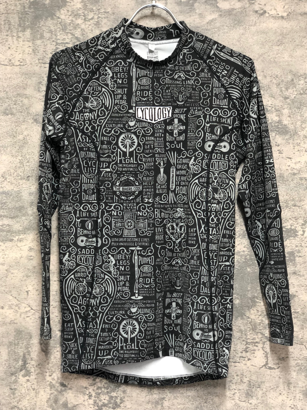KE105 サイコロジー CYCOLOGY PERFORMANCE LONG SLEEVE BASEKATER 長袖 ベースレイヤー 黒 S 裏起毛