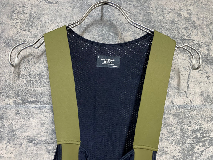 KA558 パスノーマルスタジオ PAS NORMAL STUDIOS MECHANISM WINTER BIB ビブショーツ ブラウンオリーブ L 裏起毛 ※裾ゴム切れ