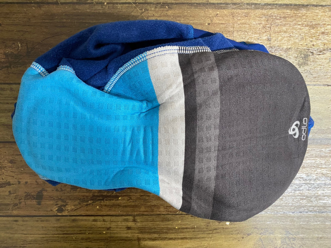 KL216 odlo ビブタイツ 紺 S 裏起毛