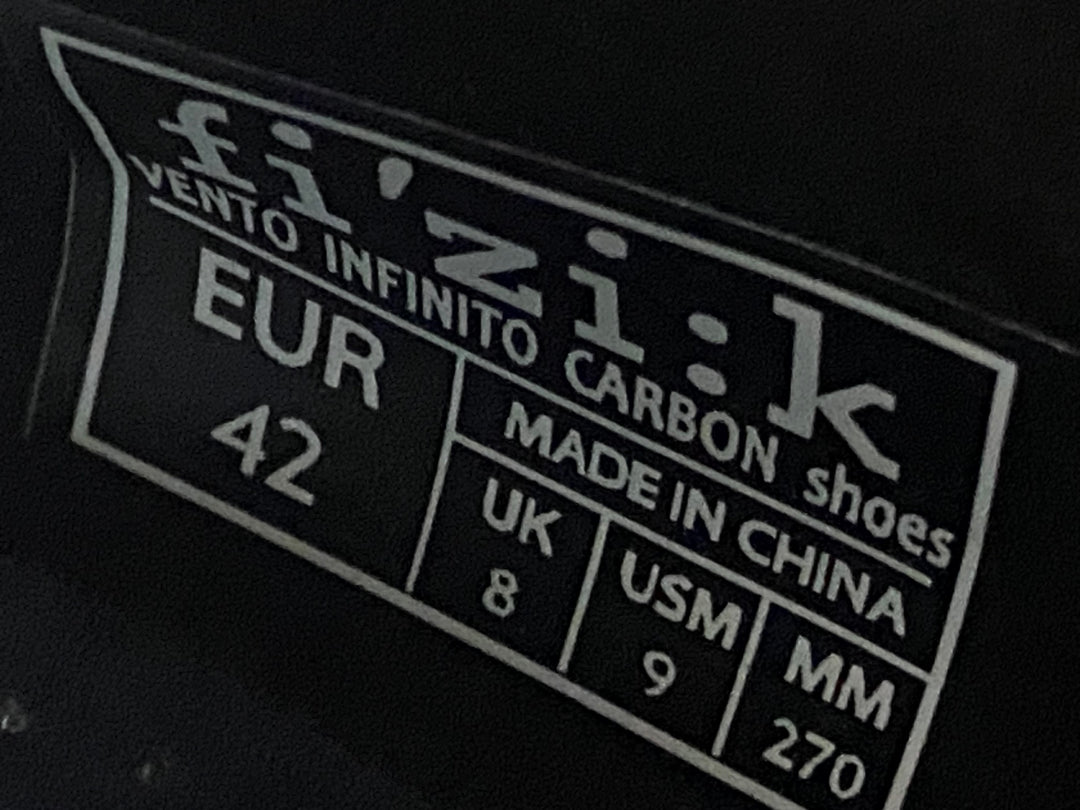 JW406 フィジーク fizik VENTO INFINITO CARBON ビンディングシューズ 黒 EU42