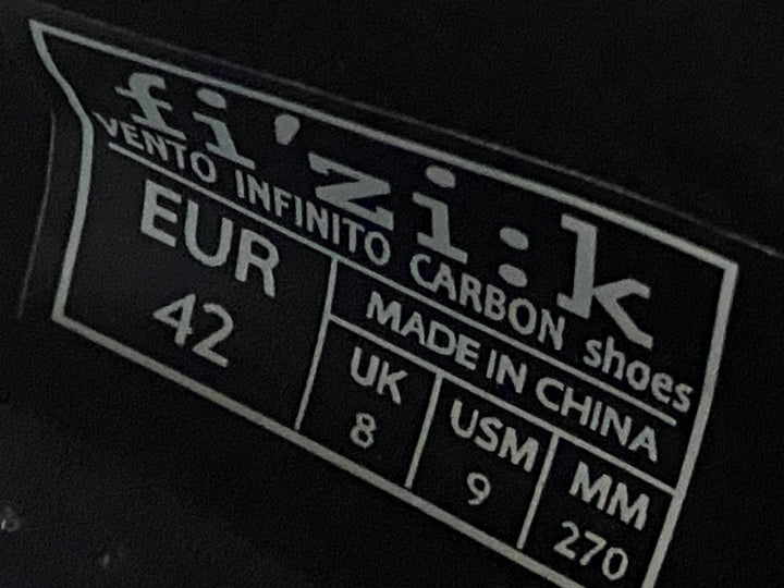 JW406 フィジーク fizik VENTO INFINITO CARBON ビンディングシューズ 黒 EU42