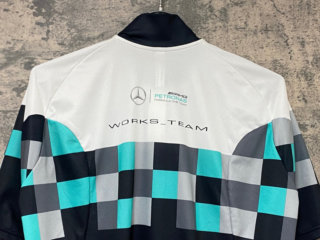 KM929 アソス assos WORKS TEAM 半袖 サイクルジャージ 白 L ※スレあり