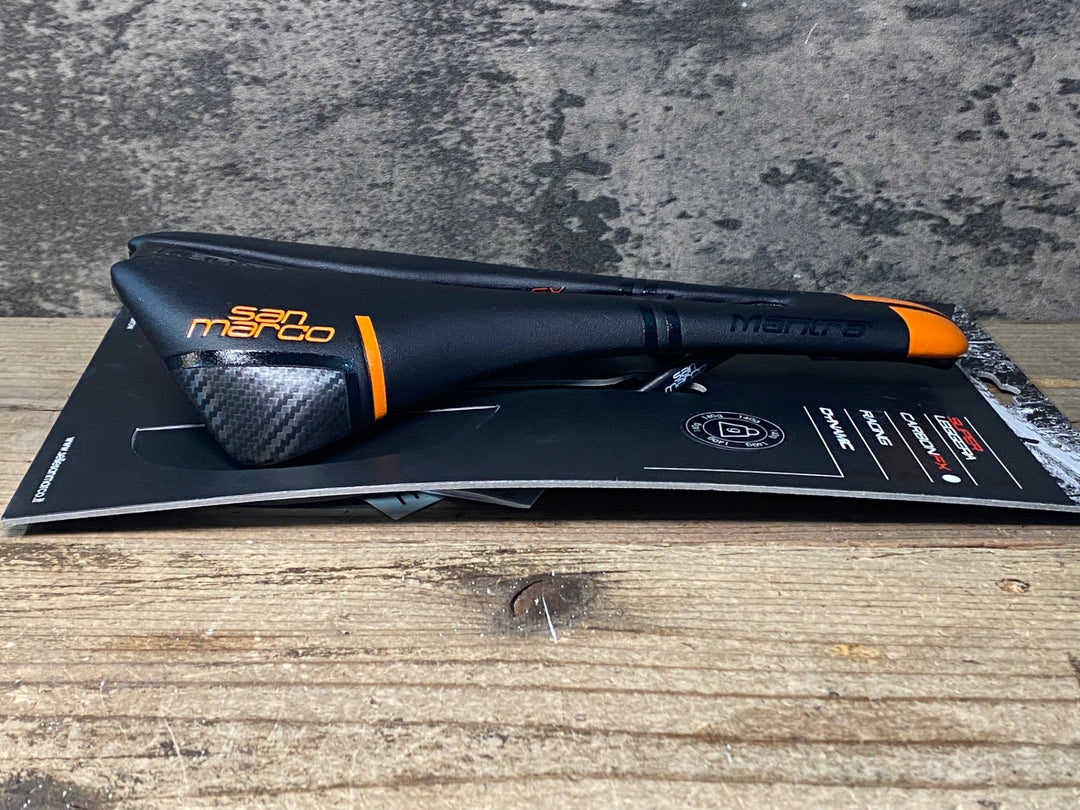 JR320 サンマルコ san marco MANTRA CARBON FX サドル 黒オレンジ NARROW CARBON レール