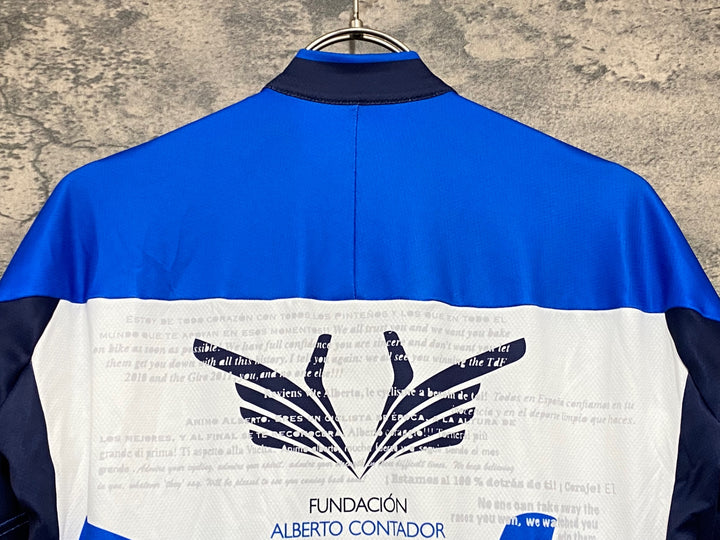 KJ816 スポーツフル sportful 半袖 サイクルジャージ 青 白 M ALBERTO CONTADOR