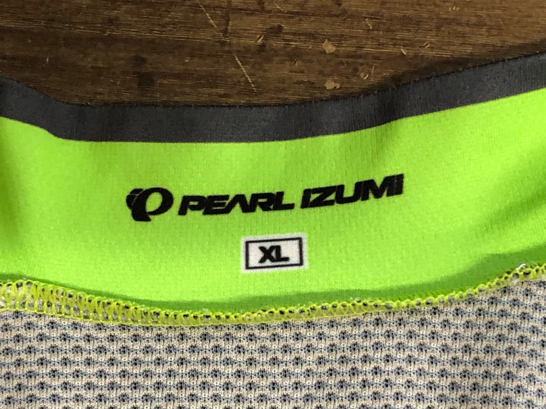 KE461 パールイズミ PEARL iZUMi 半袖 サイクルジャージ 白 グレー 黄緑 XL