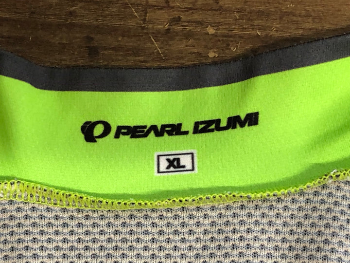 KE461 パールイズミ PEARL iZUMi 半袖 サイクルジャージ 白 グレー 黄緑 XL