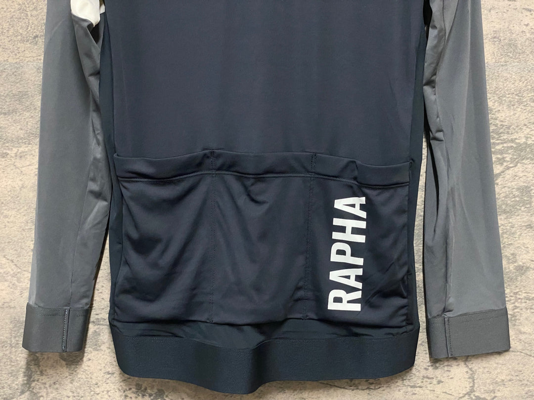 KR163 ラファ Rapha PRO TEAM LONG SLEEVETRAINING JERSEY 長袖 サイクルジャージ 黒 グレー M