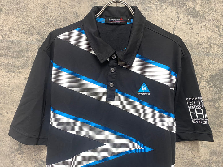 JO221 ルコックスポルティフ le coq sportif 半袖 ポロシャツ 黒 LL