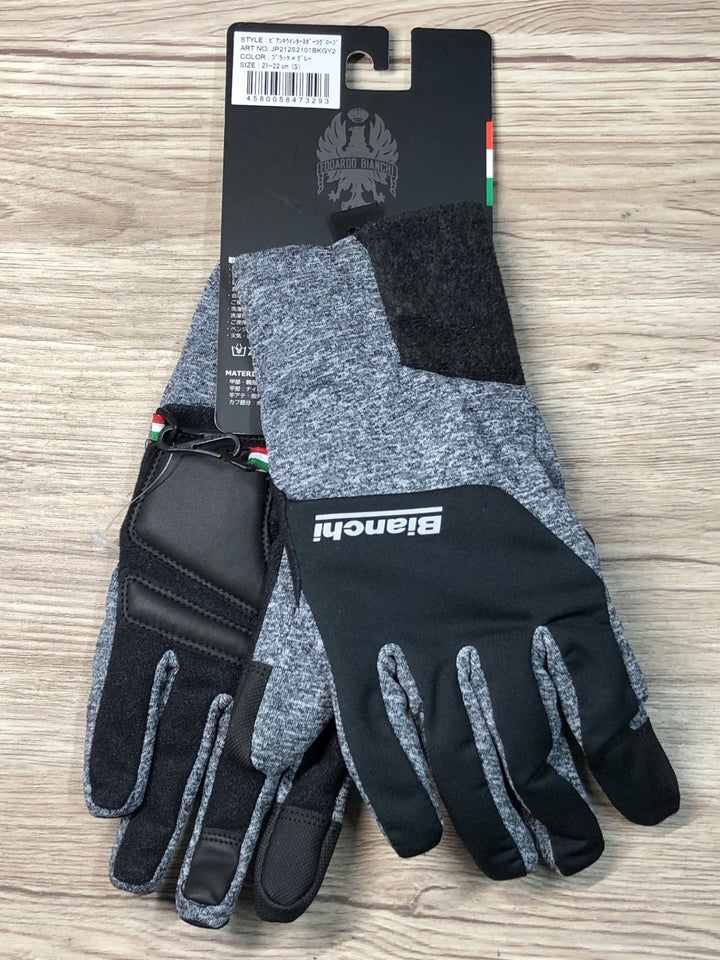 JF180 ビアンキ BIanchi 長指 ウィンターグローブ グレー S