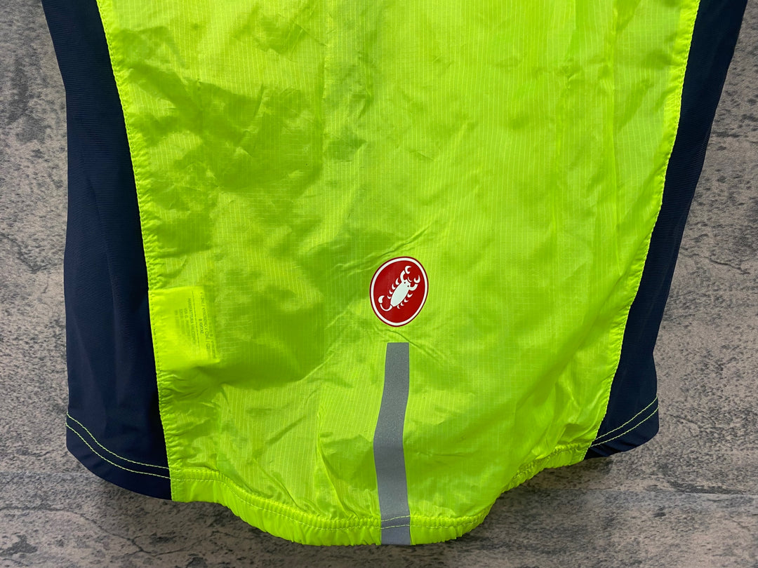 JT128 カステリ CASTELLI サイクルベスト ジレ 黄緑 S