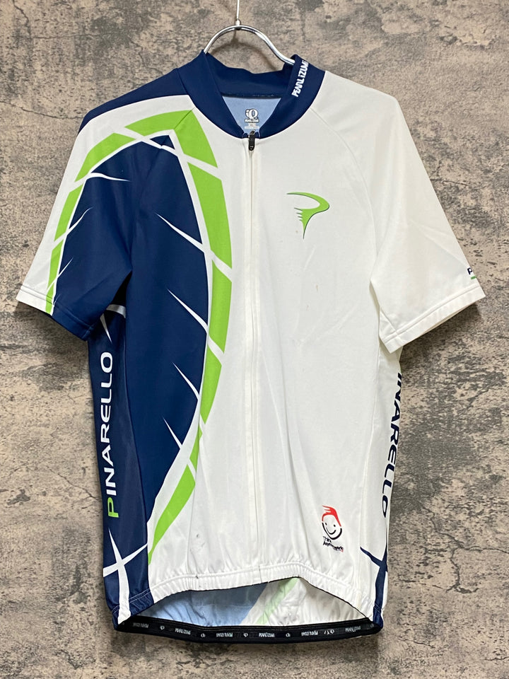 KB081 パールイズミ PEARL iZUMi 半袖 サイクルジャージ 白 紺 XL PINARELLO
