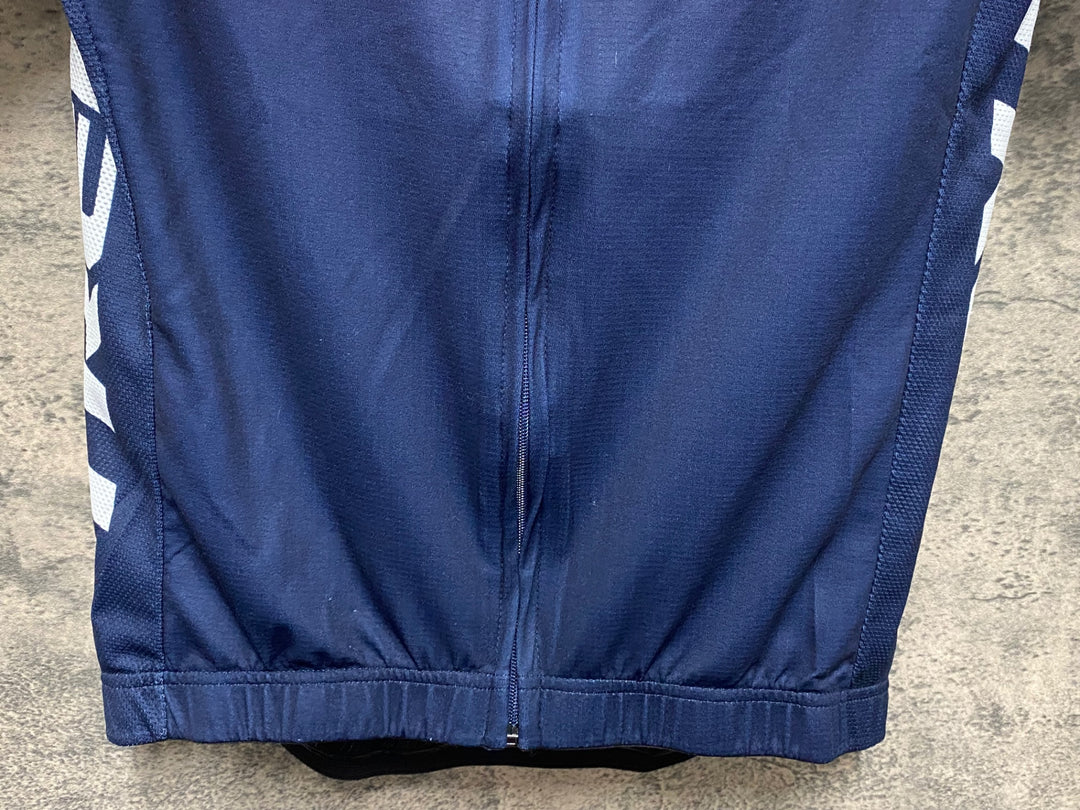 JS451 サンティーニ Santini 半袖 サイクルジャージ ネイビー 赤 M TREK