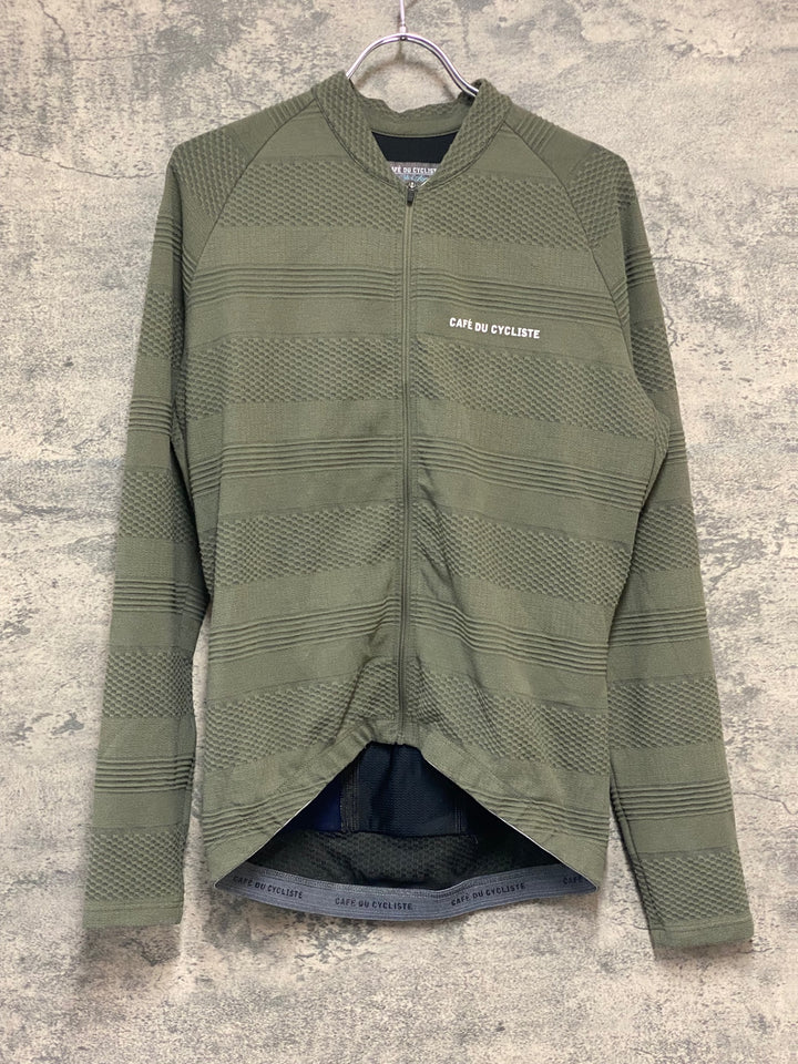 KR587 カフェドシクリステ Cafe du Cycliste Corinne Men 長袖 サイクルジャージ カーキ L