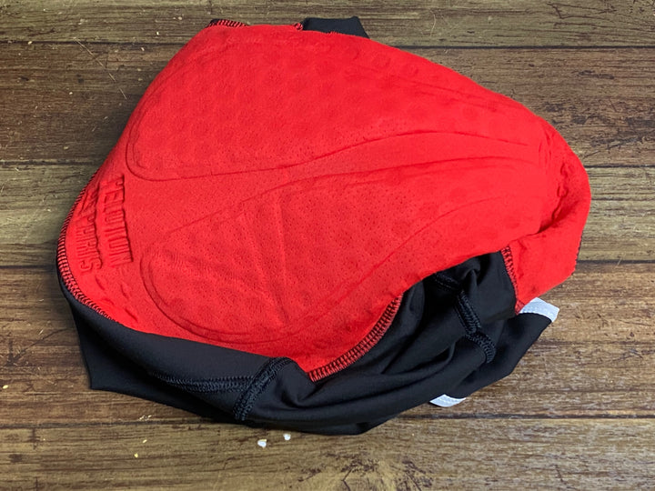 JW769 プロトンドパリ PELOTON DE PARIS Domestique Bib Shorts ビブショーツ 黒 ロゴ黄ばみ S