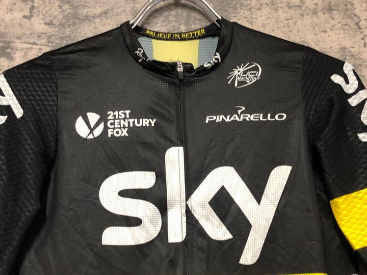 JV921 ラファ Rapha IV JERSEY 半袖 サイクルジャージ 黒 S TEAM Sky