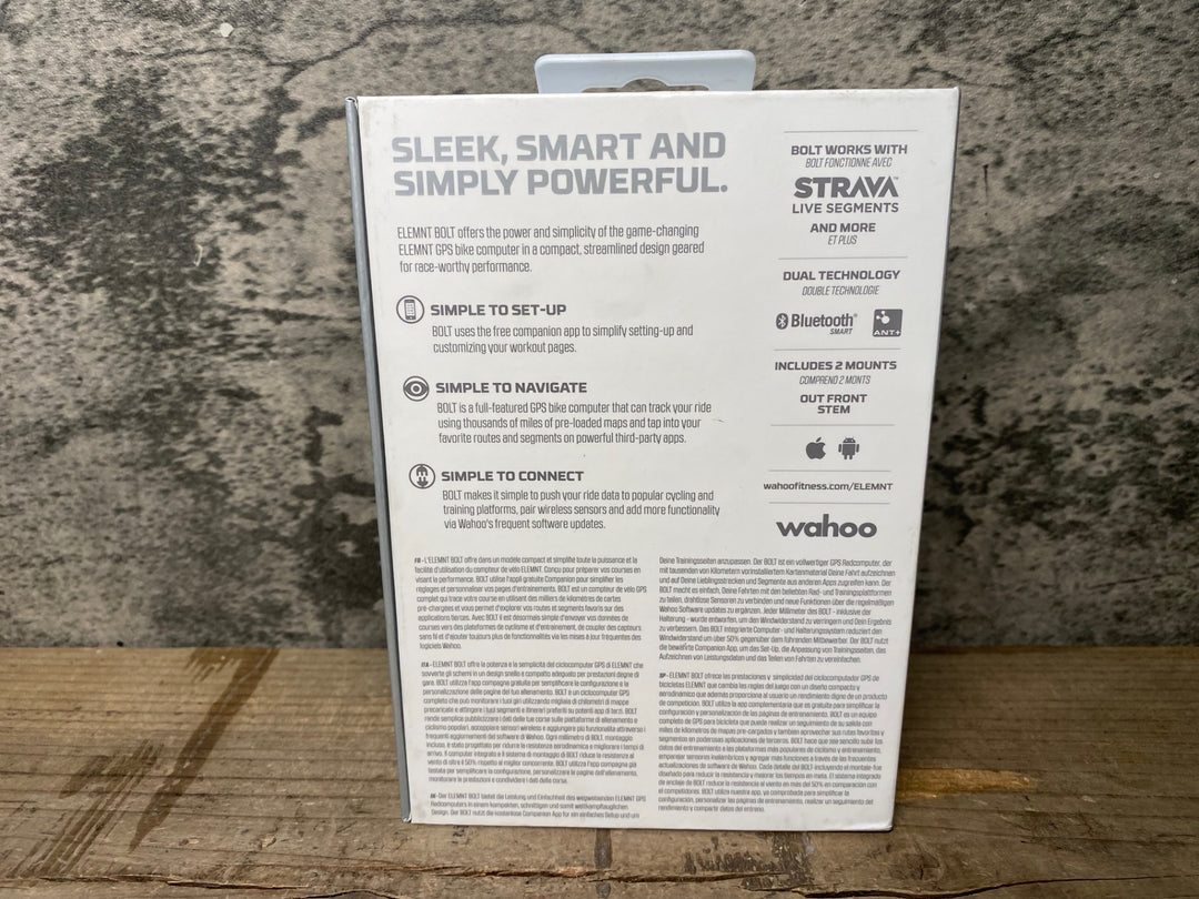 JO646 ワフー Wahoo ELEMENT BOLT WFCC3 サイクルコンピューター マウント センサー セット 動作確認済 ※充電口キャップ欠損