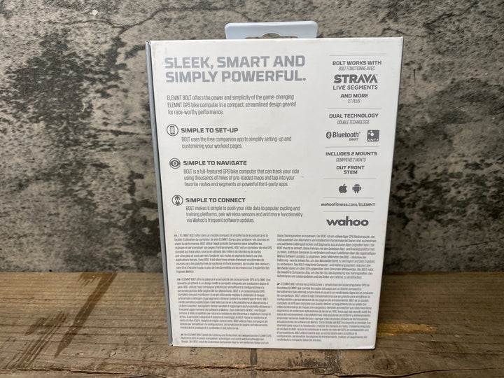 JO646 ワフー Wahoo ELEMENT BOLT WFCC3 サイクルコンピューター マウント センサー セット 動作確認済 ※充電口キャップ欠損