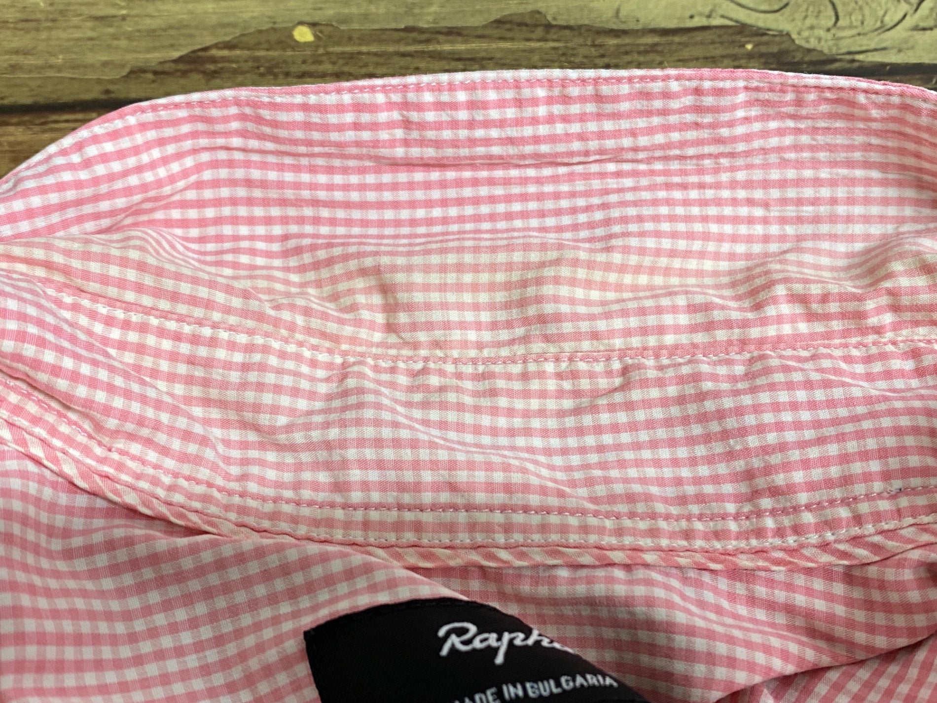 KI177 ラファ Rapha GINGHAM LONG SLEEVE SHIRT 長袖 シャツ ピンク