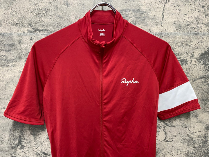 JL121 ラファ Rapha CORE JERSEY 半袖 サイクルジャージ 赤 S