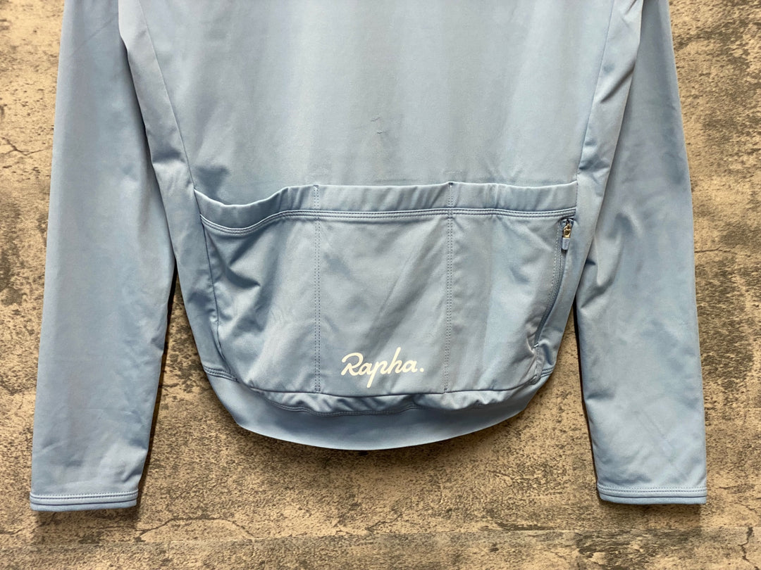 KH710 ラファ Rapha CORE LONG SLEEVE JERSEY 長袖 サイクルジャージ 水色 M 裏起毛