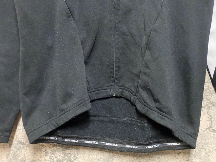 KB426 カステリ CASTELLI 長袖 サイクルジャージ 黒 L 裏起毛