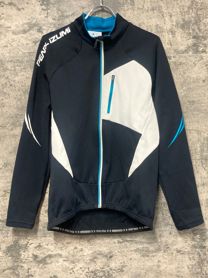 JQ565 パールイズミ PEARL iZUMi 長袖サイクルジャケット 白黒 L 裏起毛 THERMODRESS NEO