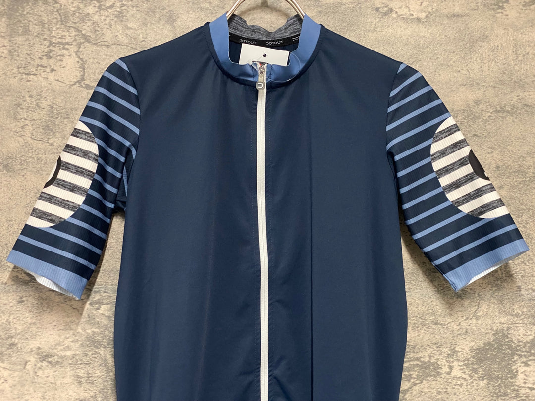 KM228 ドットアウト DOTOUT Horizon Jersey 半袖 サイクルジャージ 紺 M