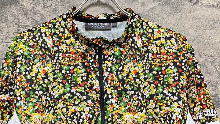 KD068 カフェドシクリステ CAFE DU CYCLISTE FLORIANE 半袖 サイクルジャージ 子花柄 L
