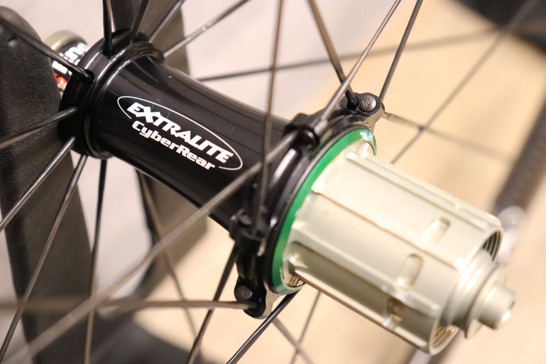 【前後セット約790g】 AX-ライトネス AX-LIGHTNESS ウルトラ ULTRA 25T カーボン チューブラー ホイールセット シマノ12/11S 【さいたま浦和店】