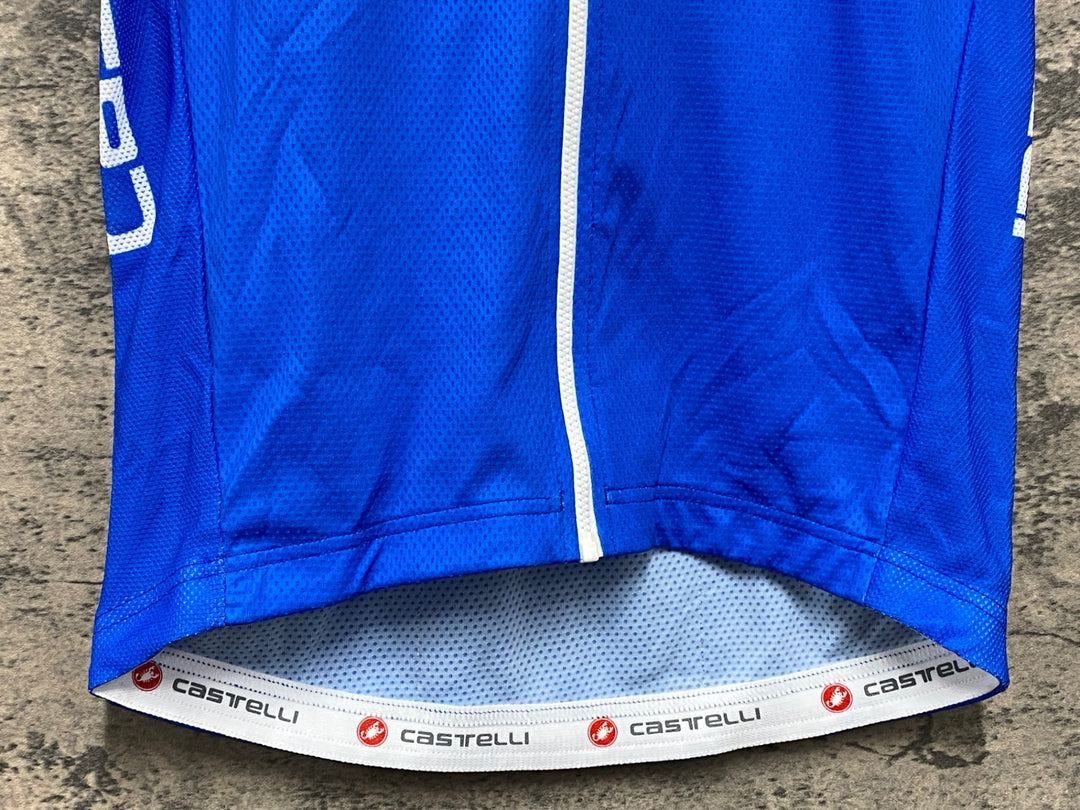 KJ761 カステリ CASTELLI 半袖 サイクルジャージ 青 M