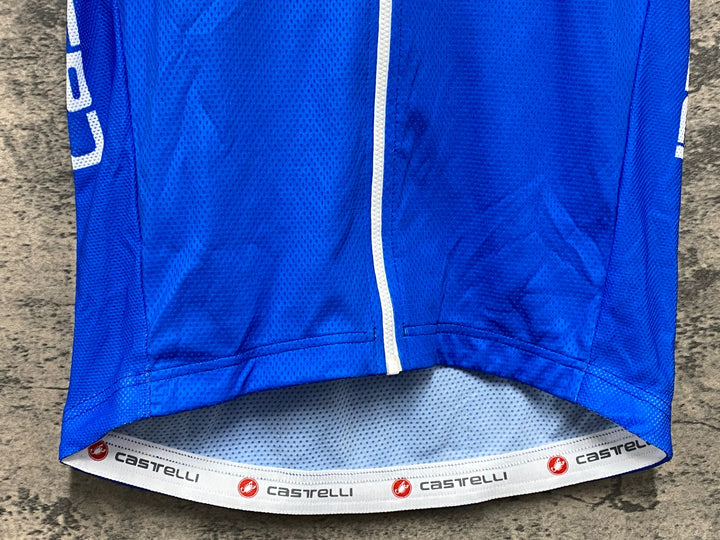 KJ761 カステリ CASTELLI 半袖 サイクルジャージ 青 M