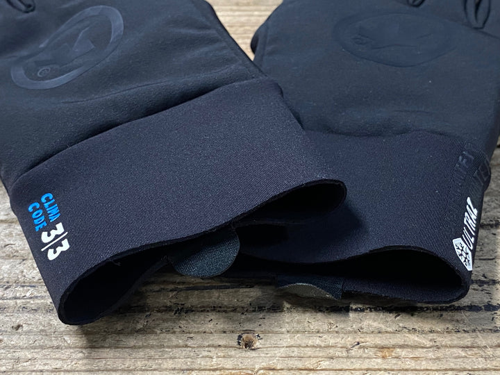 KQ175 アソス ASSOS CLIMA CODE 3/3 ULTRAZ WINTER GLOVE 長指 グローブ 黒 M 裏起毛