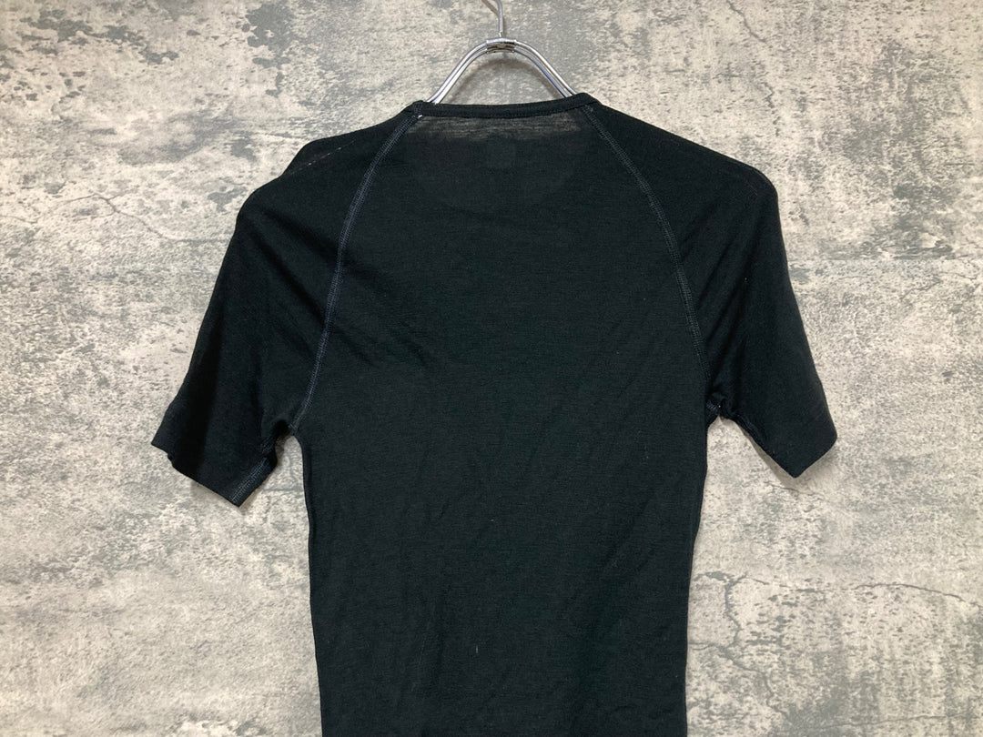 JS838 ラファ Rapha MERINO BASE LAYER 半袖 ベースレイヤー 黒 XS