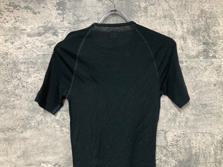 JS838 ラファ Rapha MERINO BASE LAYER 半袖 ベースレイヤー 黒 XS