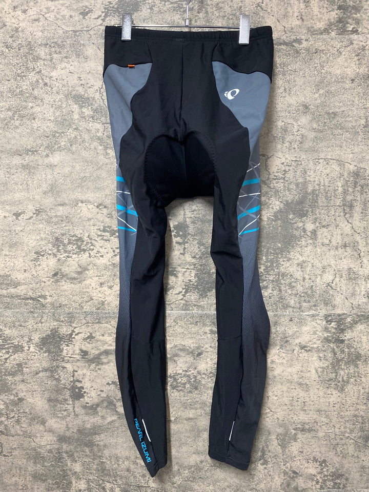 KG569 パールイズミ PEARL iZUMi レーサータイツ 黒青 MEN'S XL 裏起毛 ※スレ