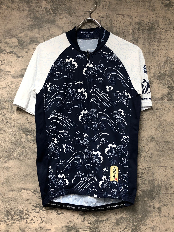 JW273 パールイズミ PEARL iZUMi 半袖 サイクルジャージ ネイビー 白 L