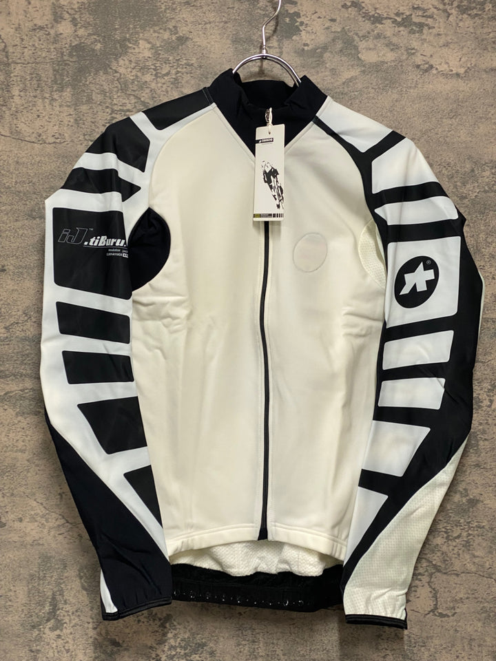 JQ161 アソス assos iJ tiburu 4 長袖サイクルジャージ 白黒 M 裏起毛